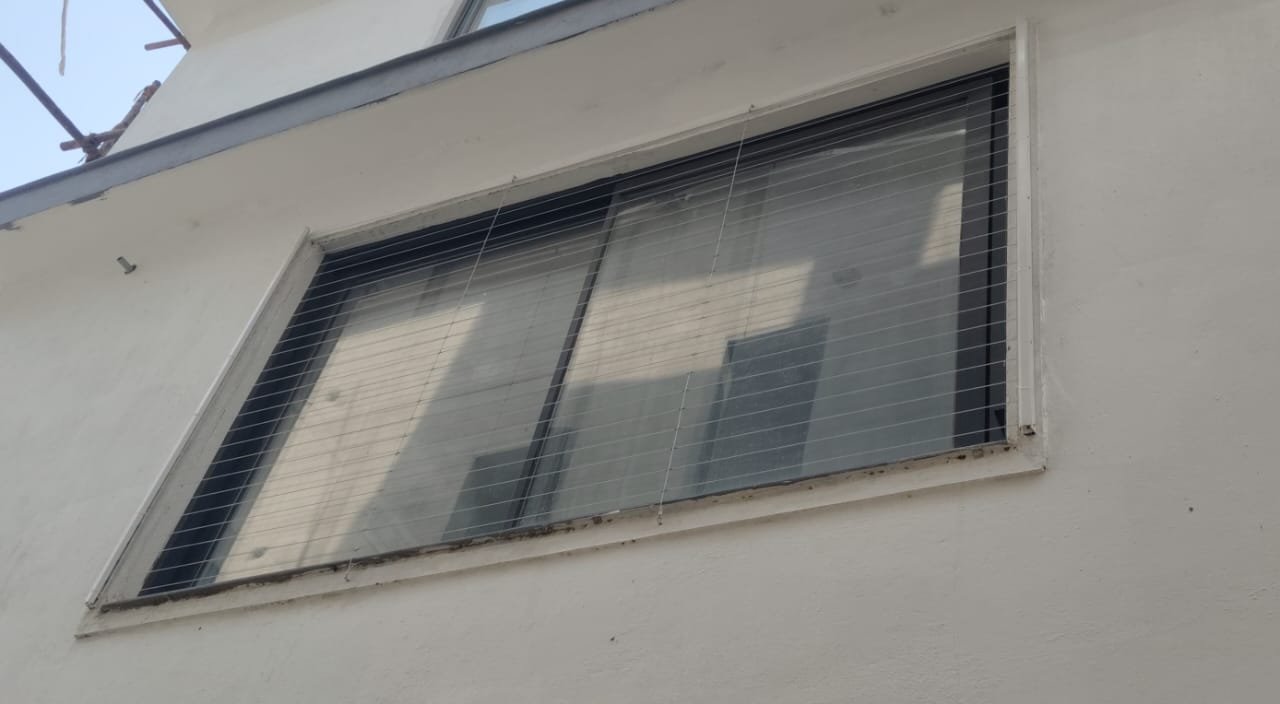 Stainless steel invisible grills installation ECIL