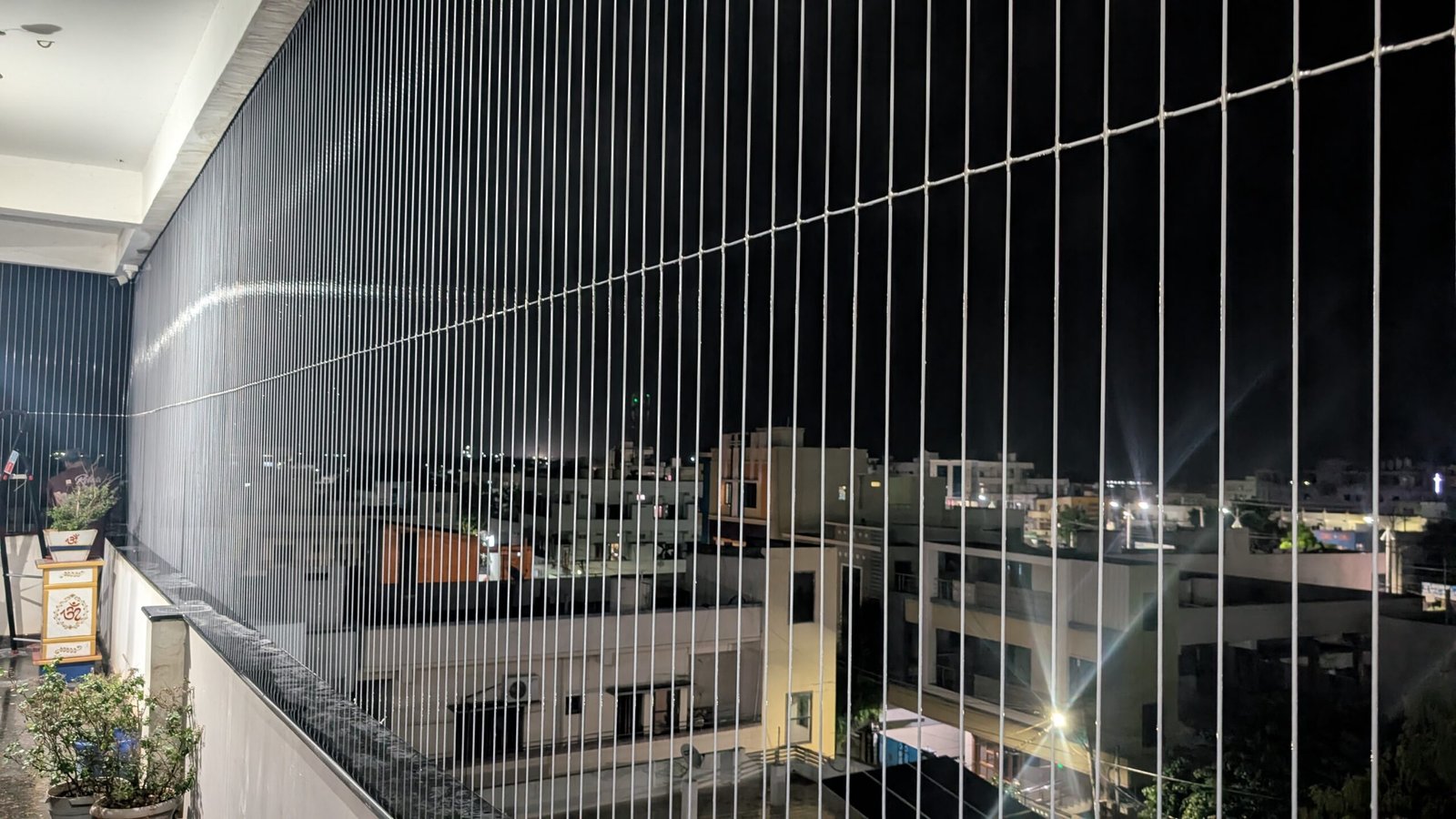 Invisible grill balcony installation in Nizamabad